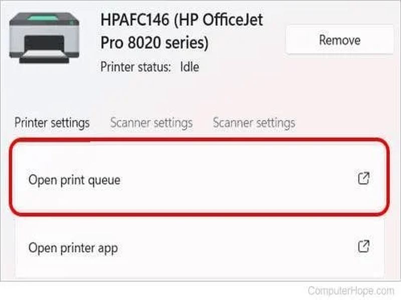 Xóa hàng đợi in (Print Queue) bị kẹt