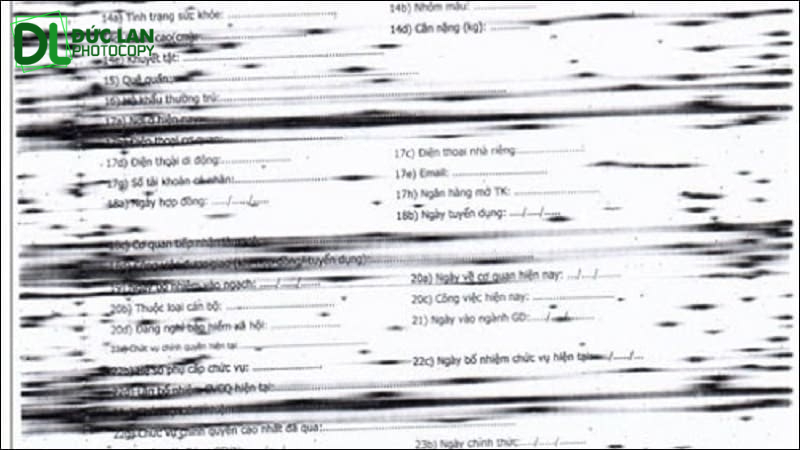 Nhận biết các loại vệt đen thường gặp trên bản photocopy