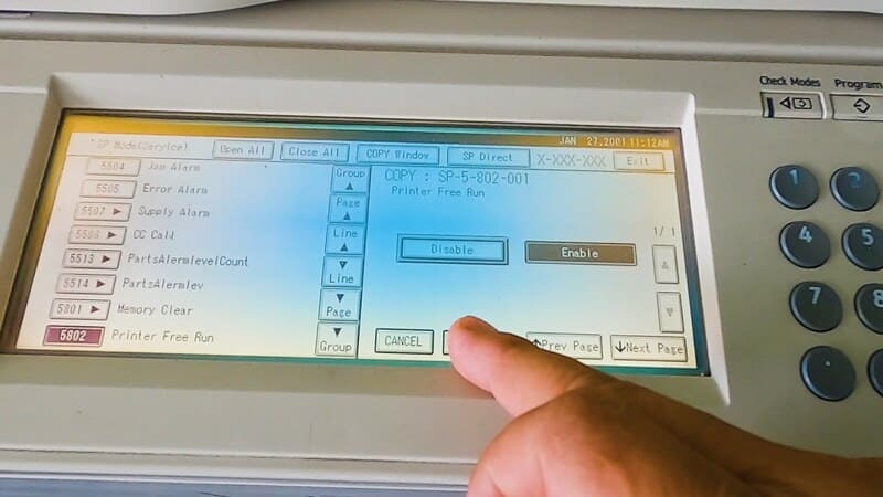 Màn hình cảm ứng Ricoh bị liệt cảm ứng phải làm sao?
